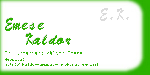 emese kaldor business card